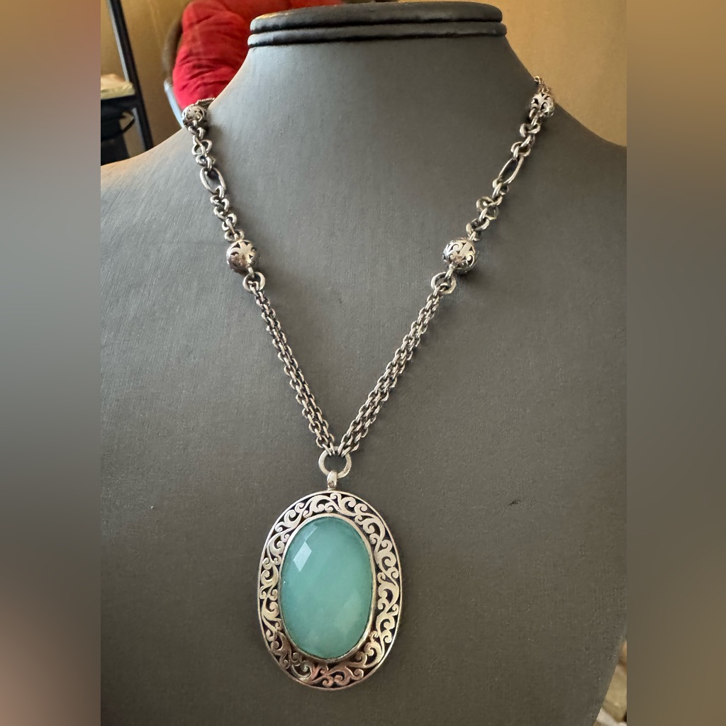 Nwt Lois Hill Chalcedony Sterling Silver Pendant